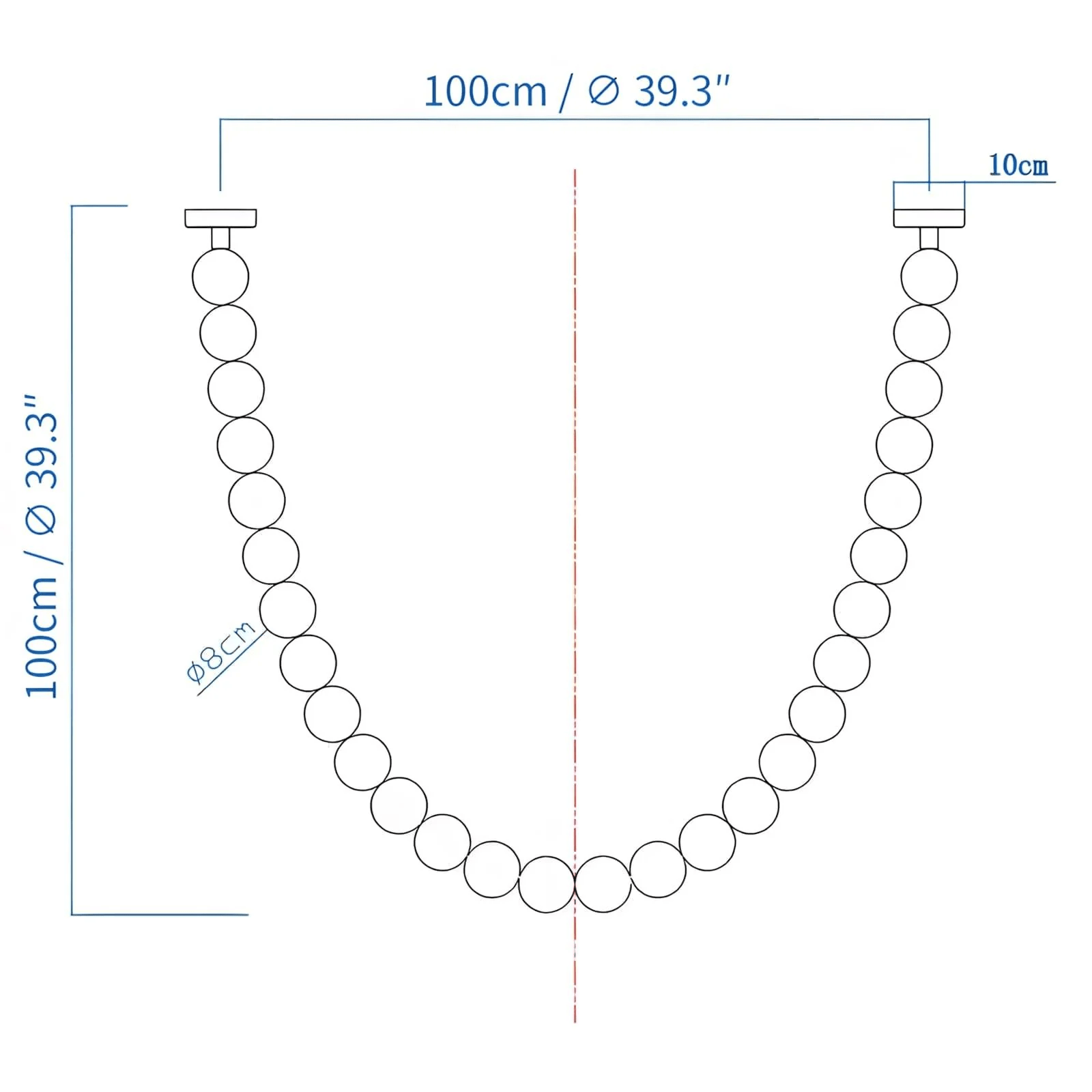 PearlCascade Glass Bead Chandelier - Letslighting
