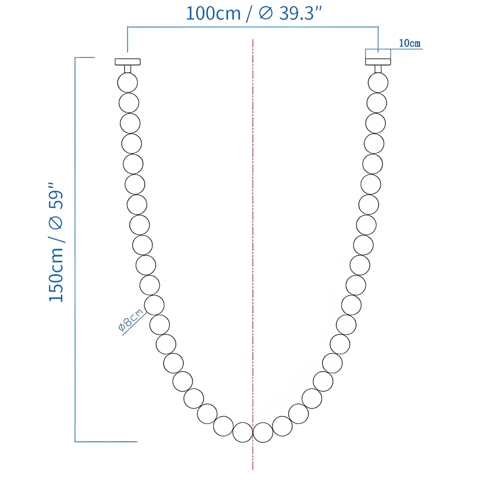 PearlCascade Glass Bead Chandelier - Letslighting