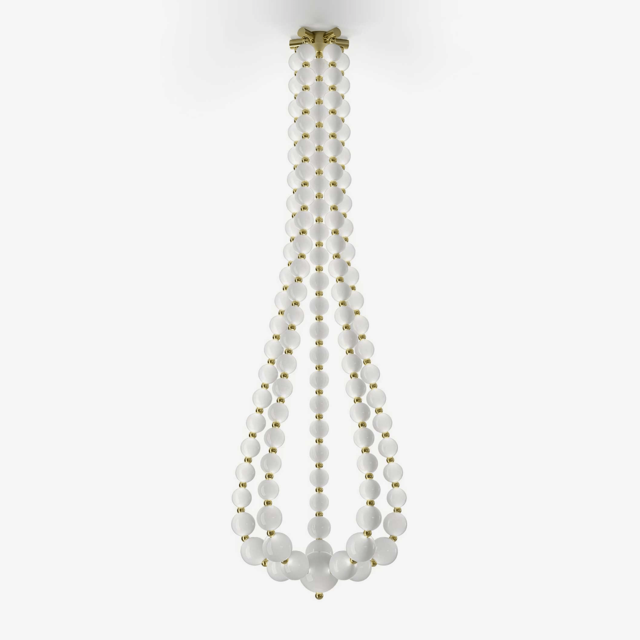 PearlCascade Glass Bead Chandelier - Letslighting