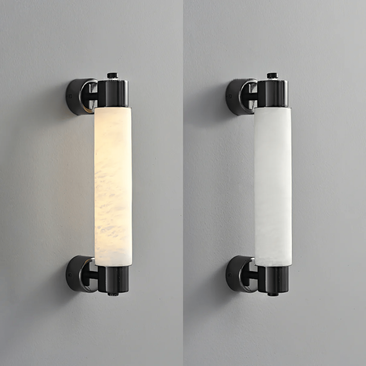 Eurthaeth Alabaster Brass Wall Light - Letslighting