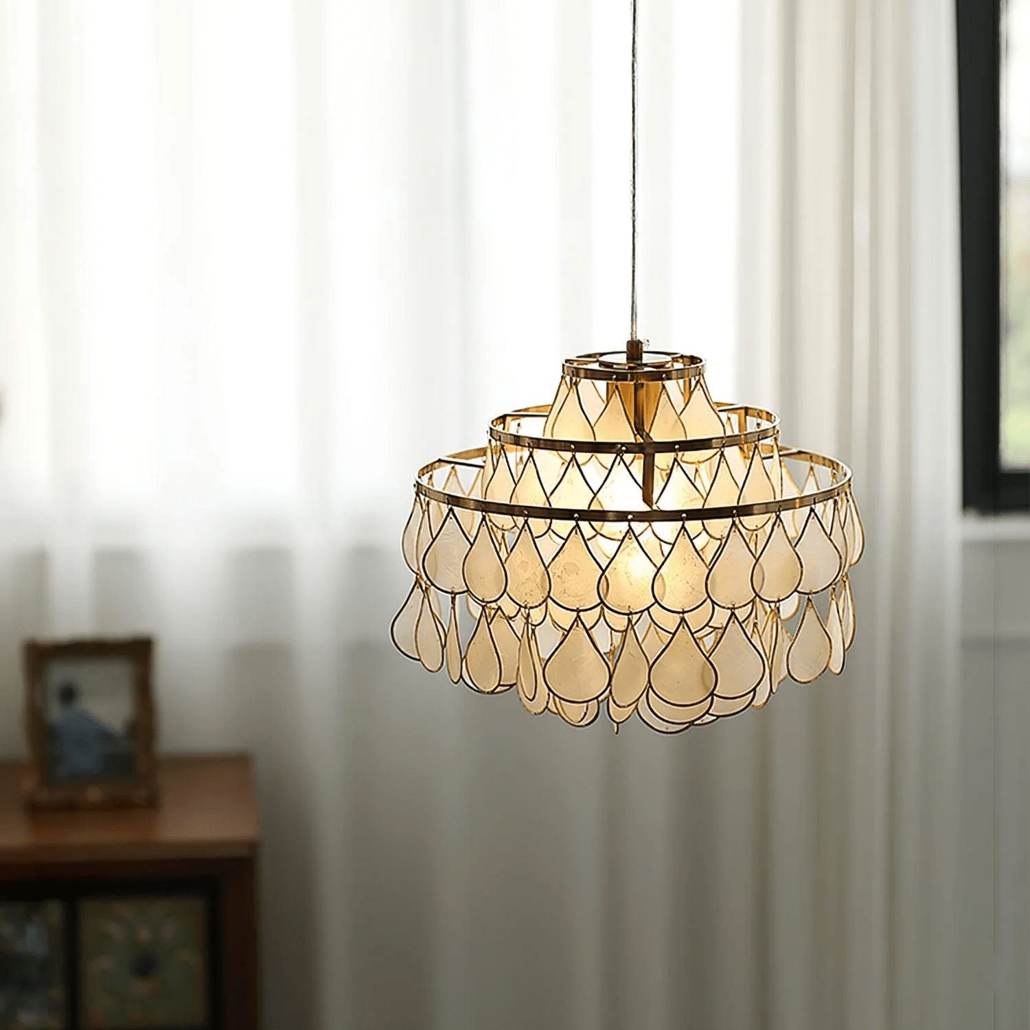 Teardrops Shell Chandelier - Letslighting