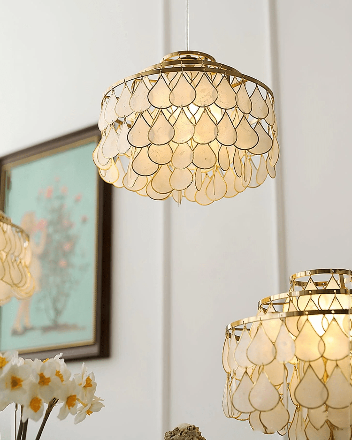 Teardrops Shell Chandelier - Letslighting