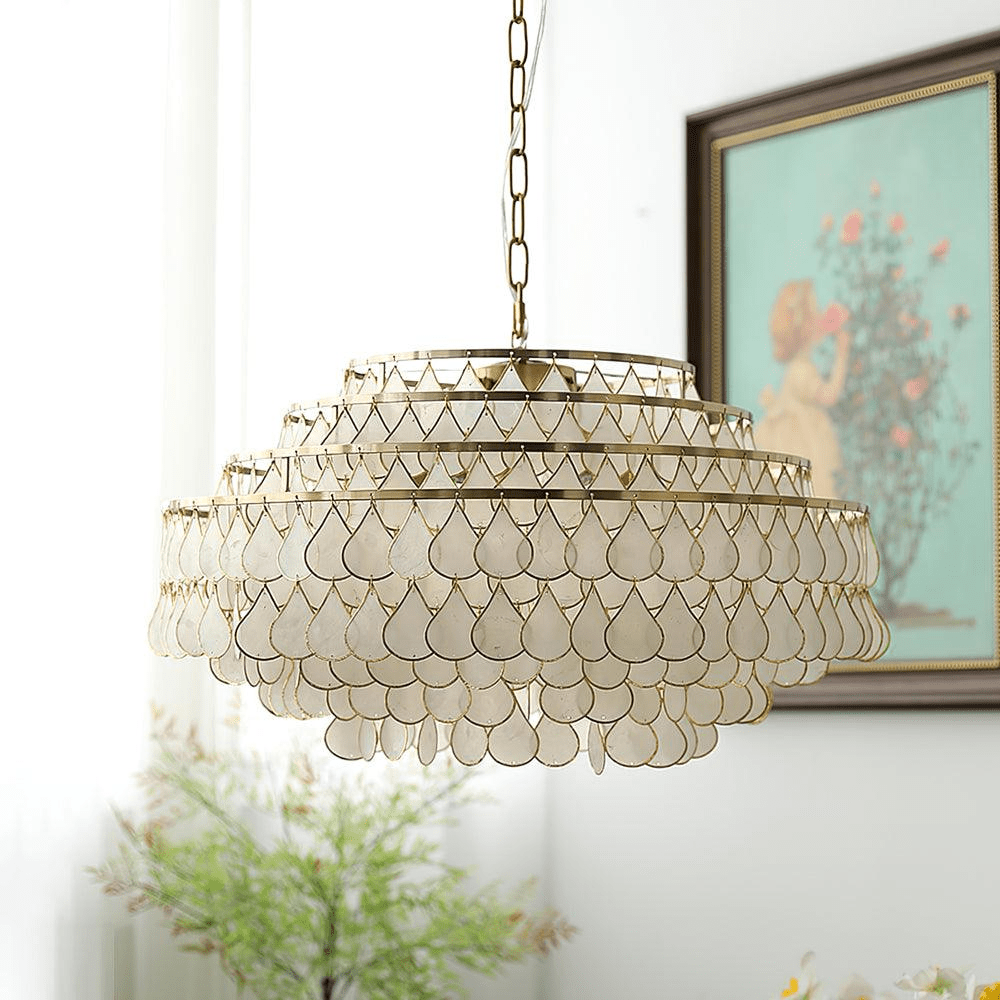 Teardrops Shell Chandelier - Letslighting