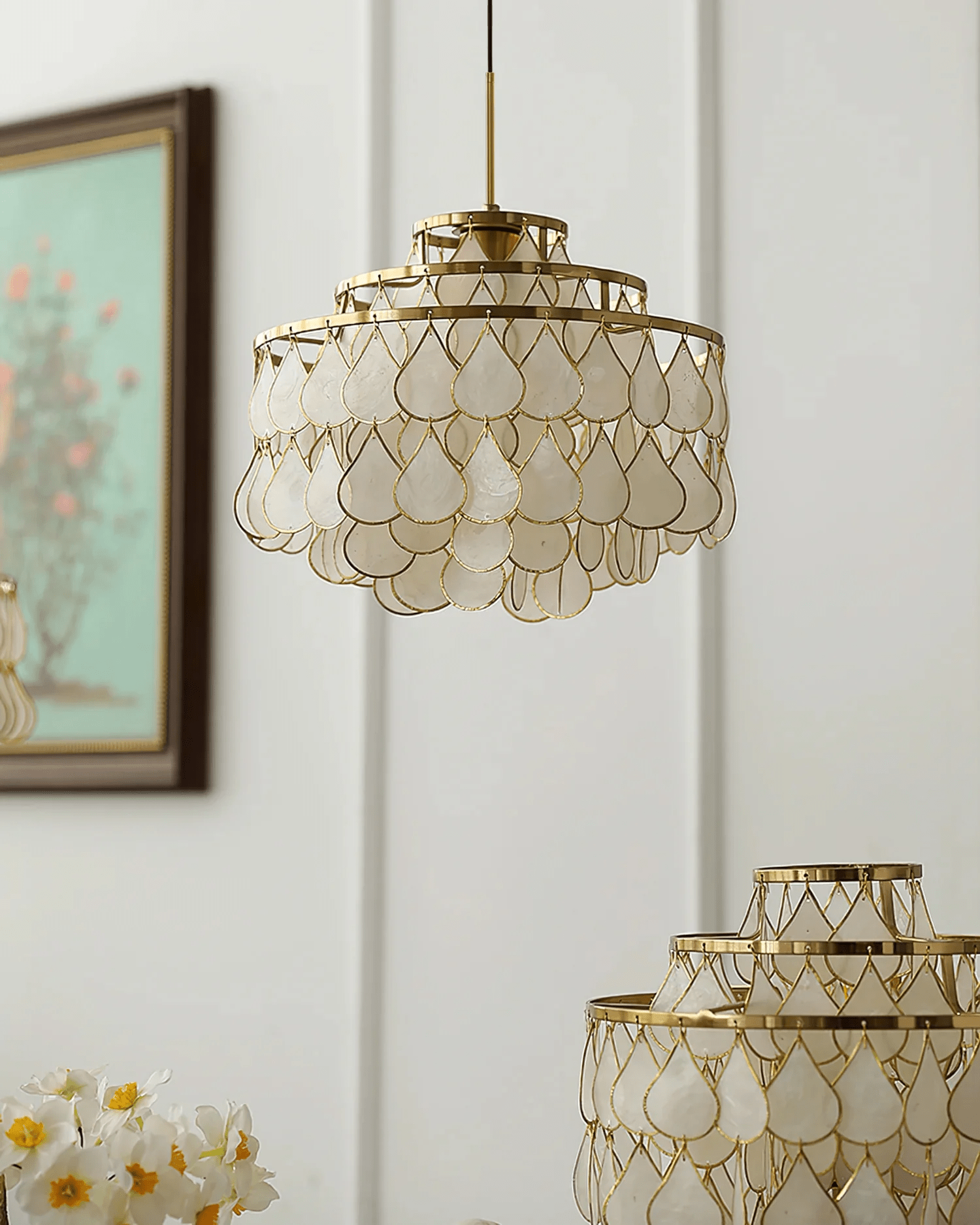 Teardrops Shell Chandelier - Letslighting