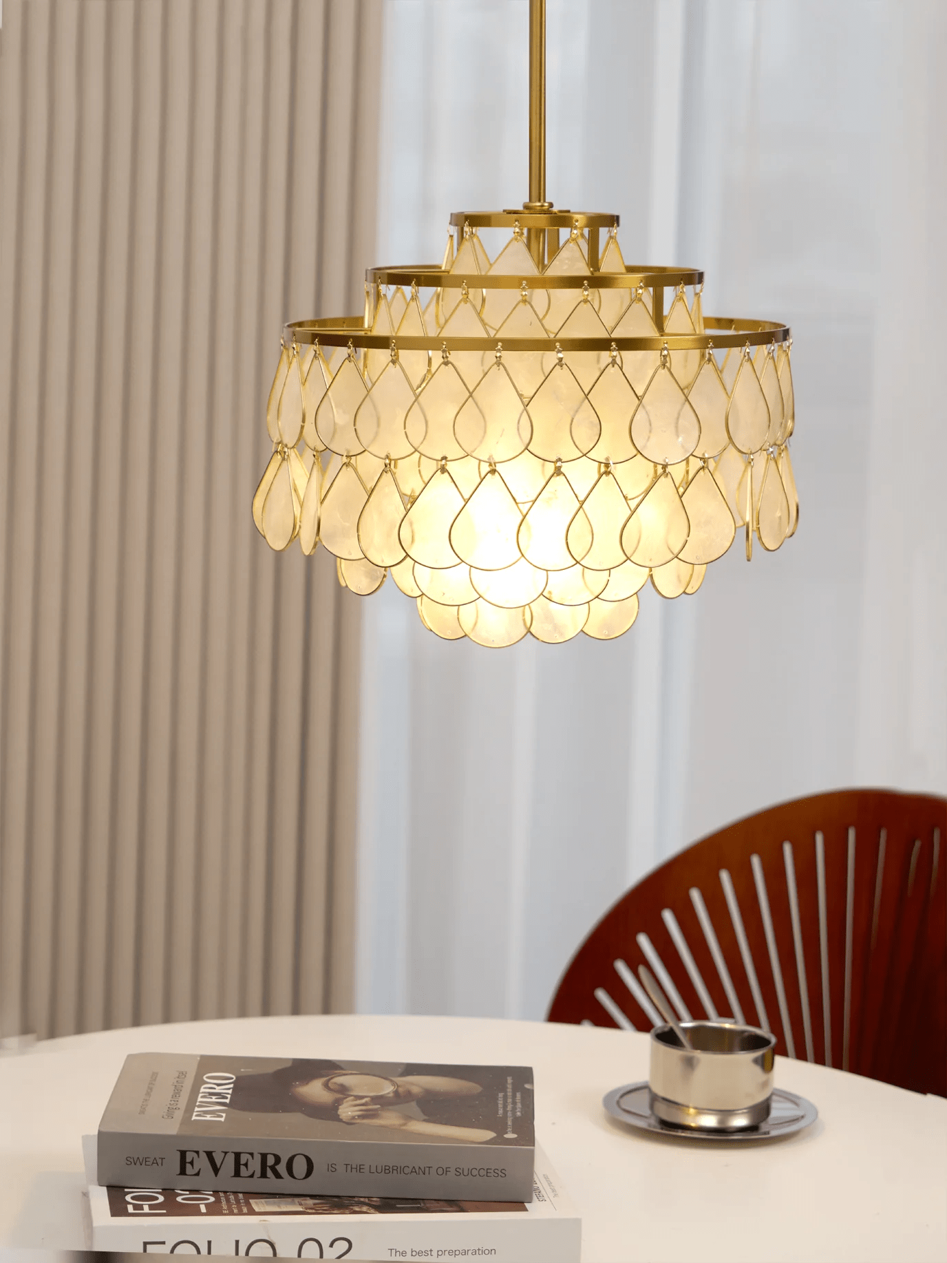 Teardrops Shell Chandelier - Letslighting