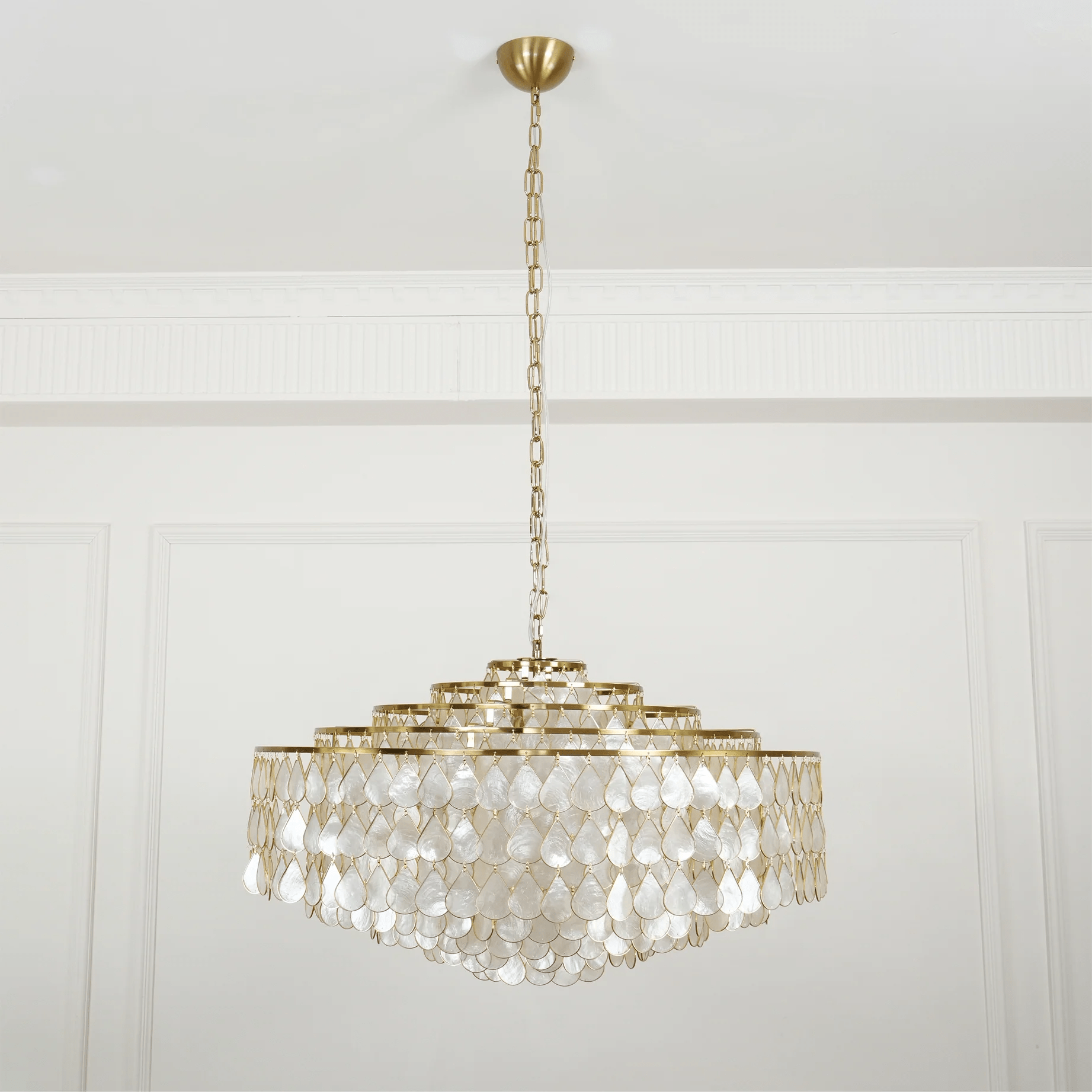 Teardrops Shell Chandelier - Letslighting