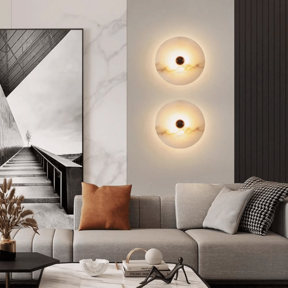 Selene Minimalist Alabaster Ceiling Light - Letslighting