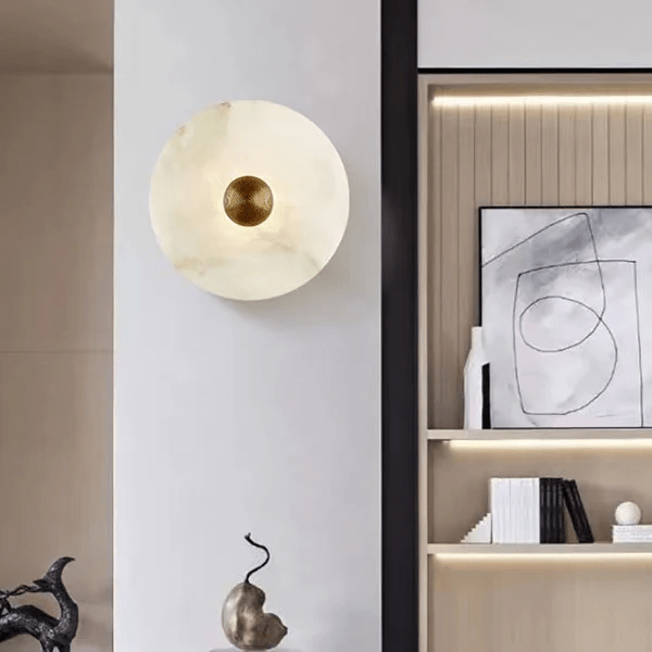 Selene Minimalist Alabaster Ceiling Light - Letslighting