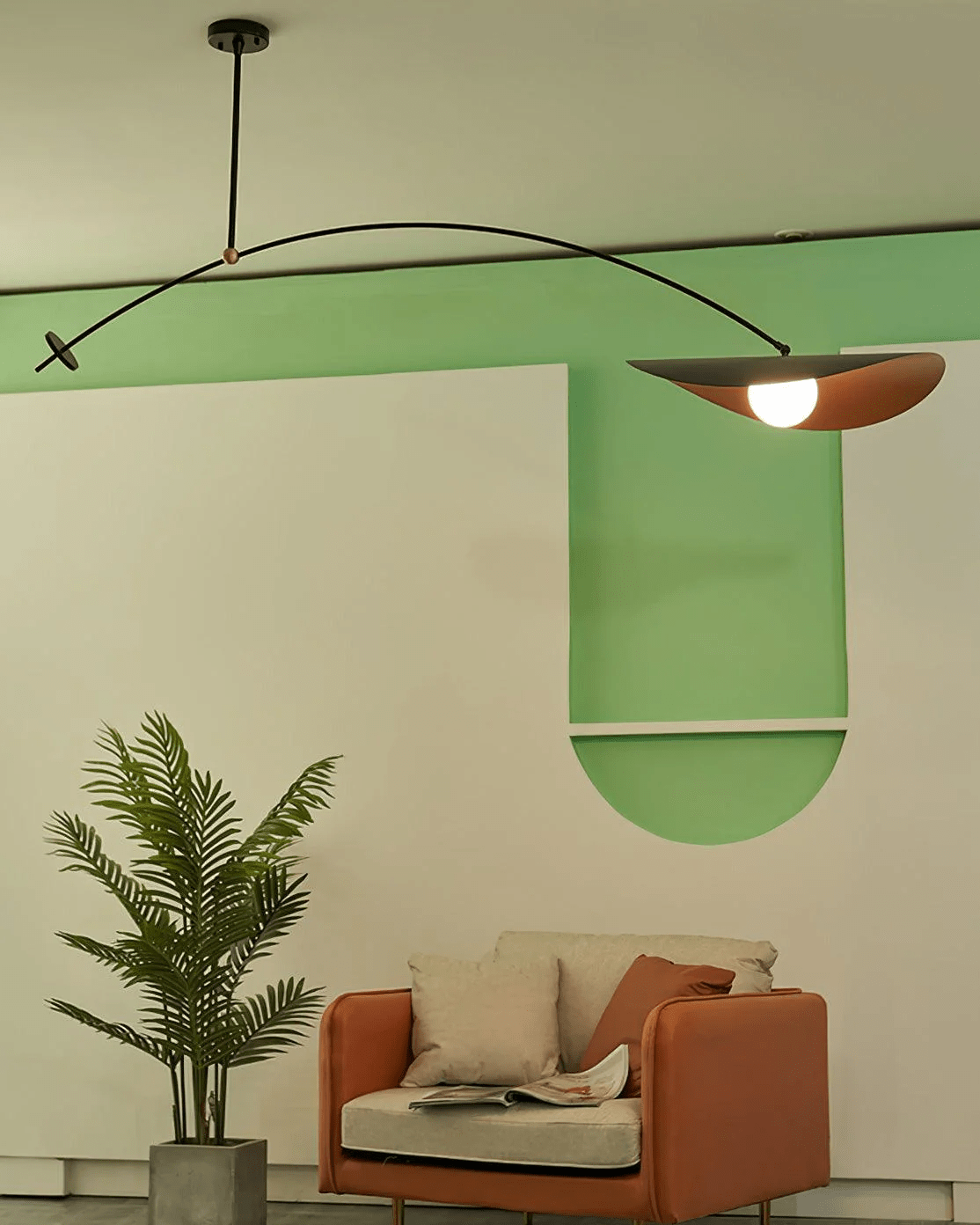 Arcflow Dynamic Metal Curve Pendant Light - Letslighting