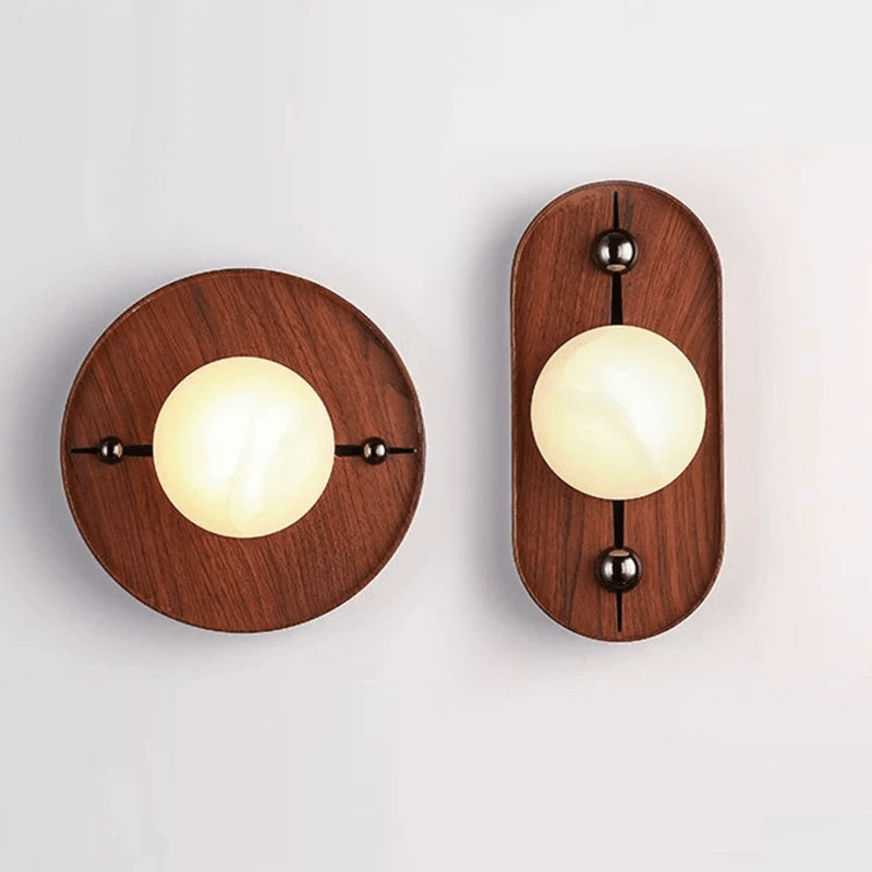 Orlin Alabaster Wood Wall Sconce - Letslighting