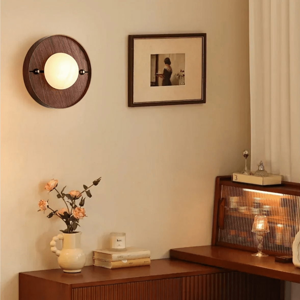 Orlin Alabaster Wood Wall Sconce - Letslighting
