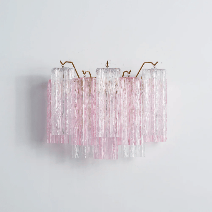 Aurora Wandleuchte Glas Röhre Stufen Mid-Century
