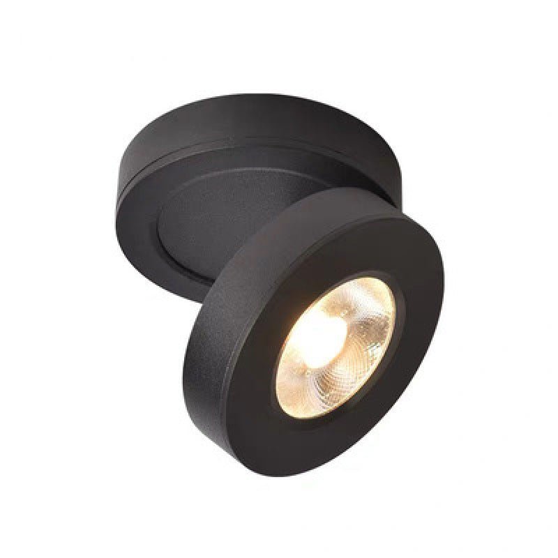 Modern Clásica Redonda Metal LED Lámpara de Techo Negra/Blanca