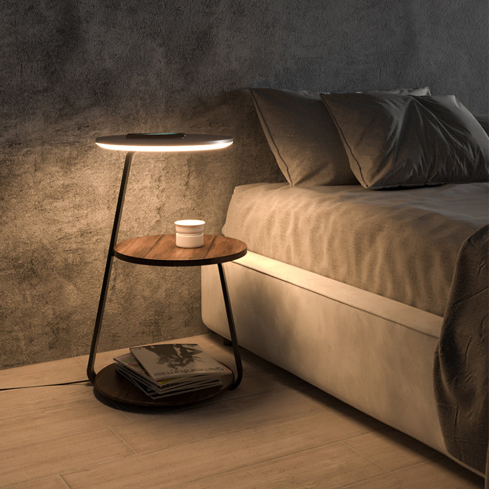 Muto Moderna Minimalista Madera Lámpara de Pie Marrón