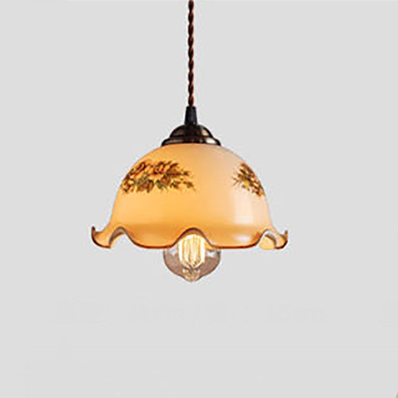 Valentina Moderna Flor Metal/Vidrio Lámpara Colgante Dormitorio/ Estudio