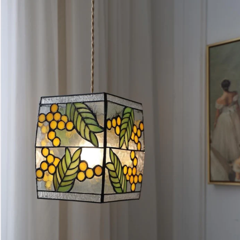 Tiffany Antiguo Lámparas de Araña Vidrio Dormitorio Salón Comedor