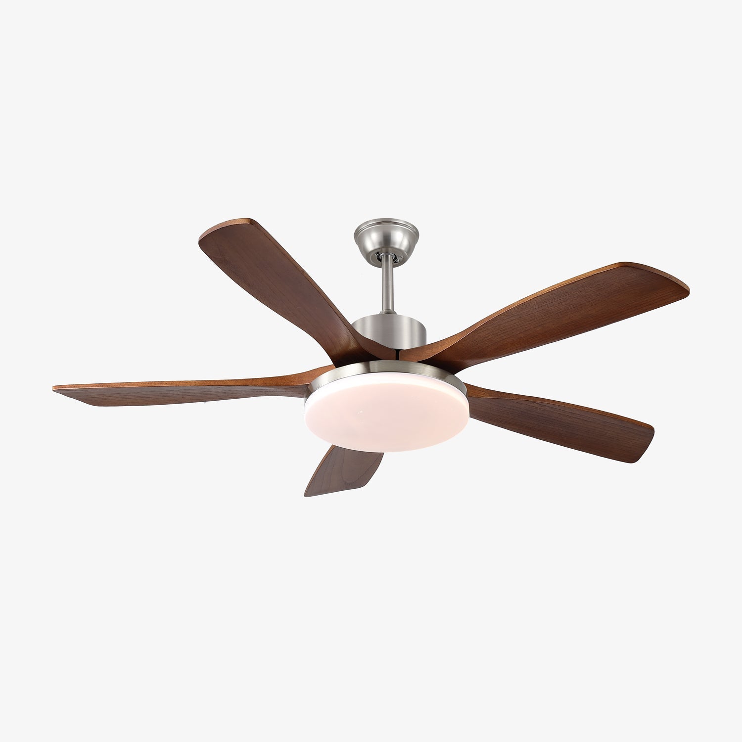Perfil lateral de la lámpara ventilador de techo Orvian moderna