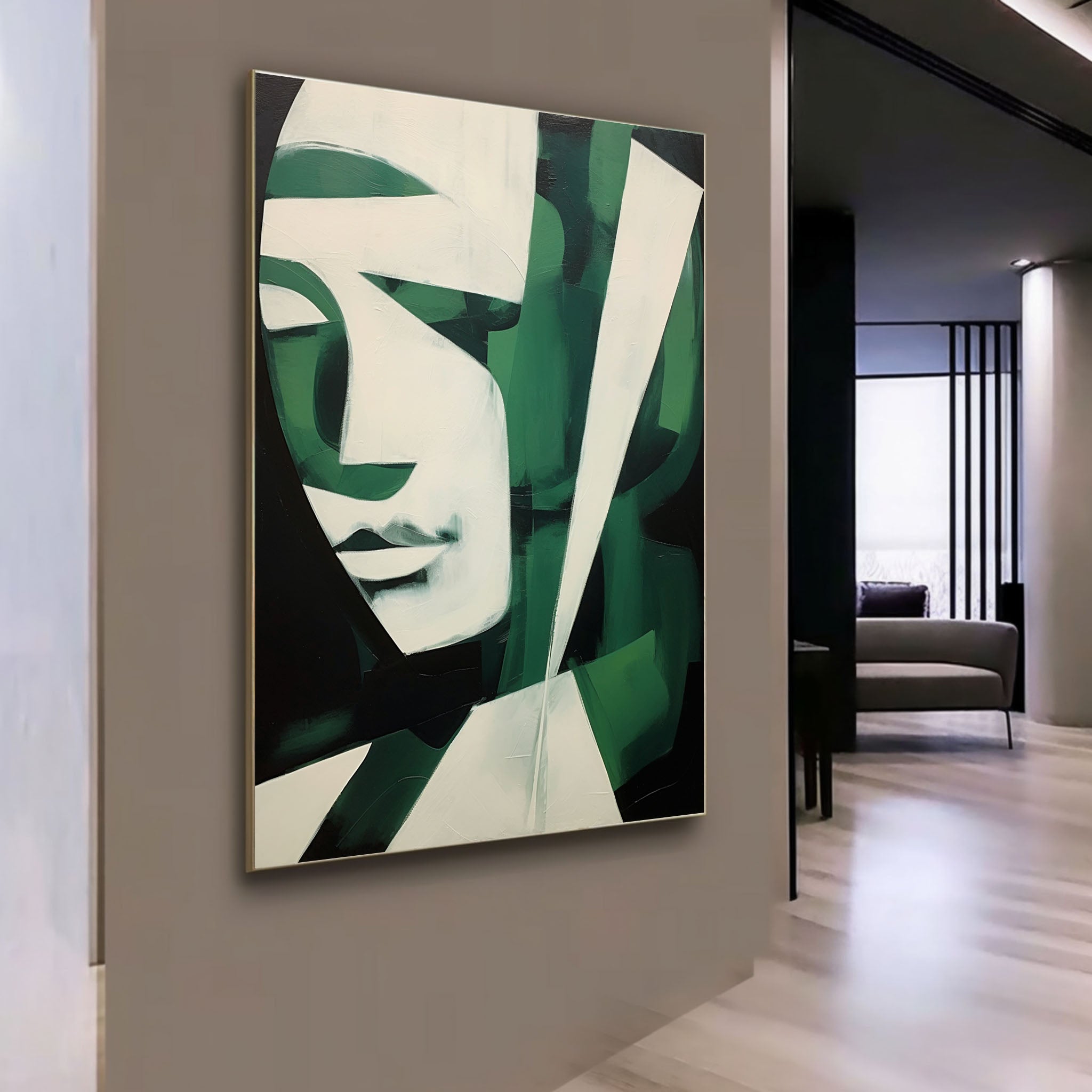 Jade Minimalista Contemporáneo Arte Mural - Letslighting