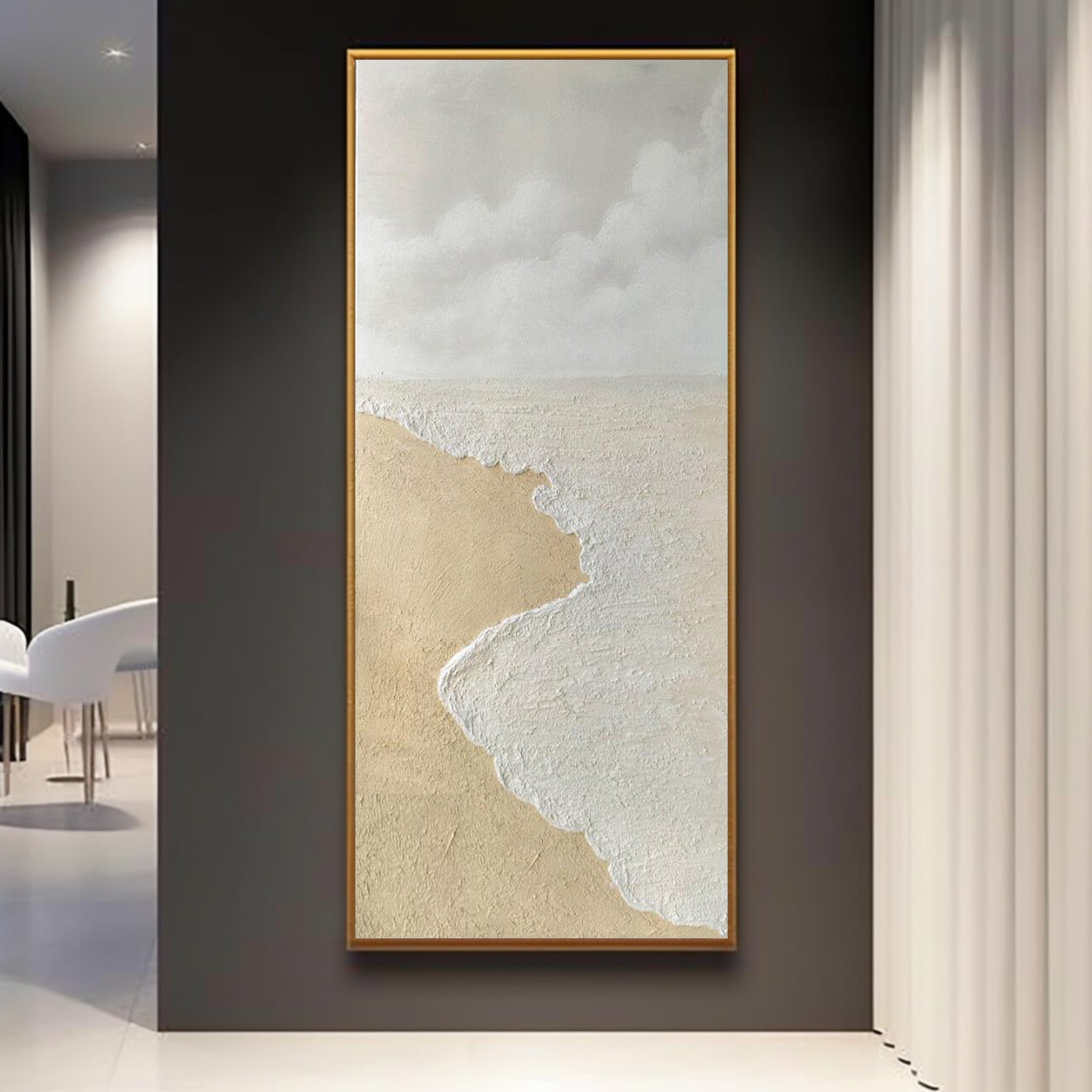 Oceane Art en Yeso Pintura Arte Mural con Textura - Letslighting