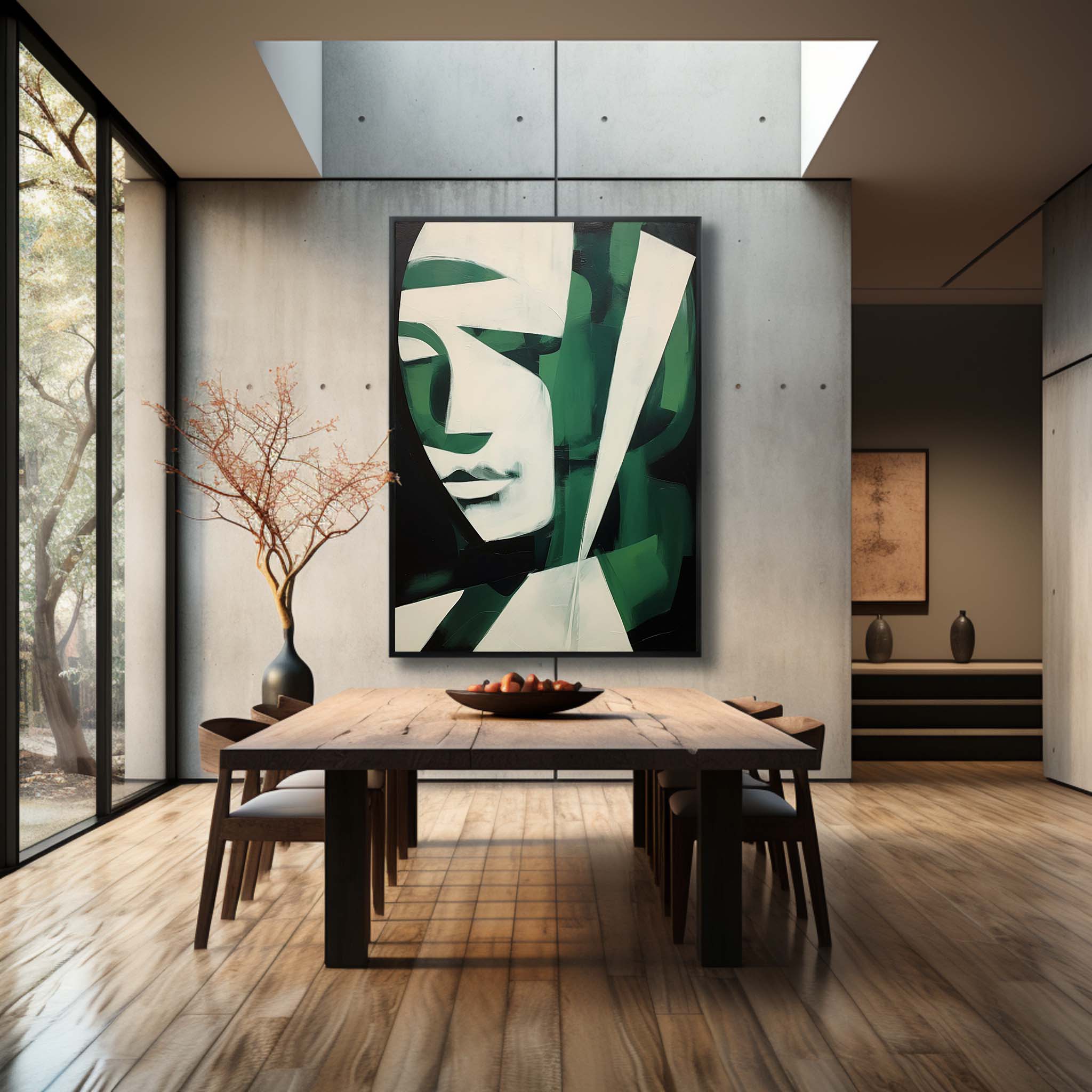 Jade Minimalista Contemporáneo Arte Mural - Letslighting