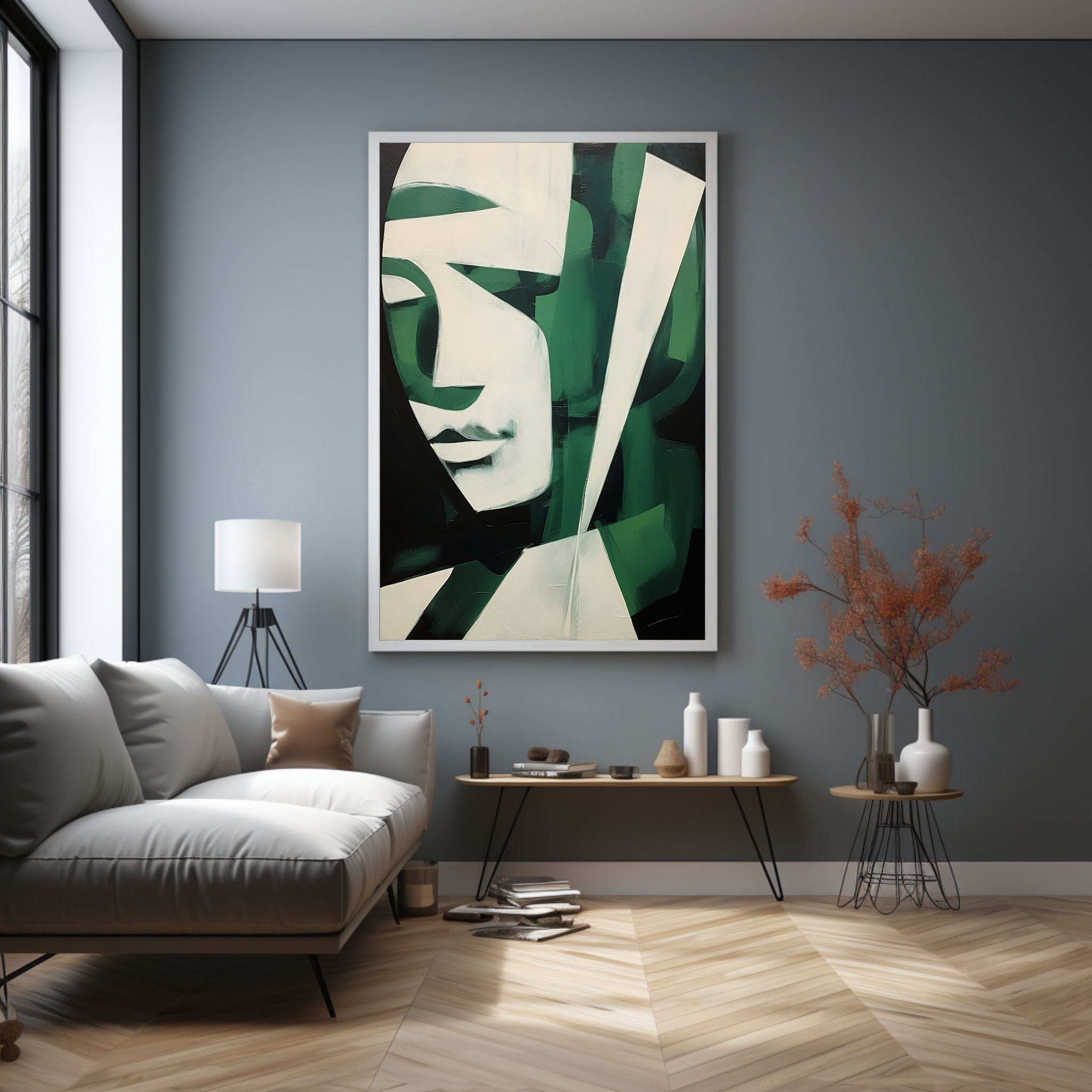 Jade Minimalista Contemporáneo Arte Mural - Letslighting