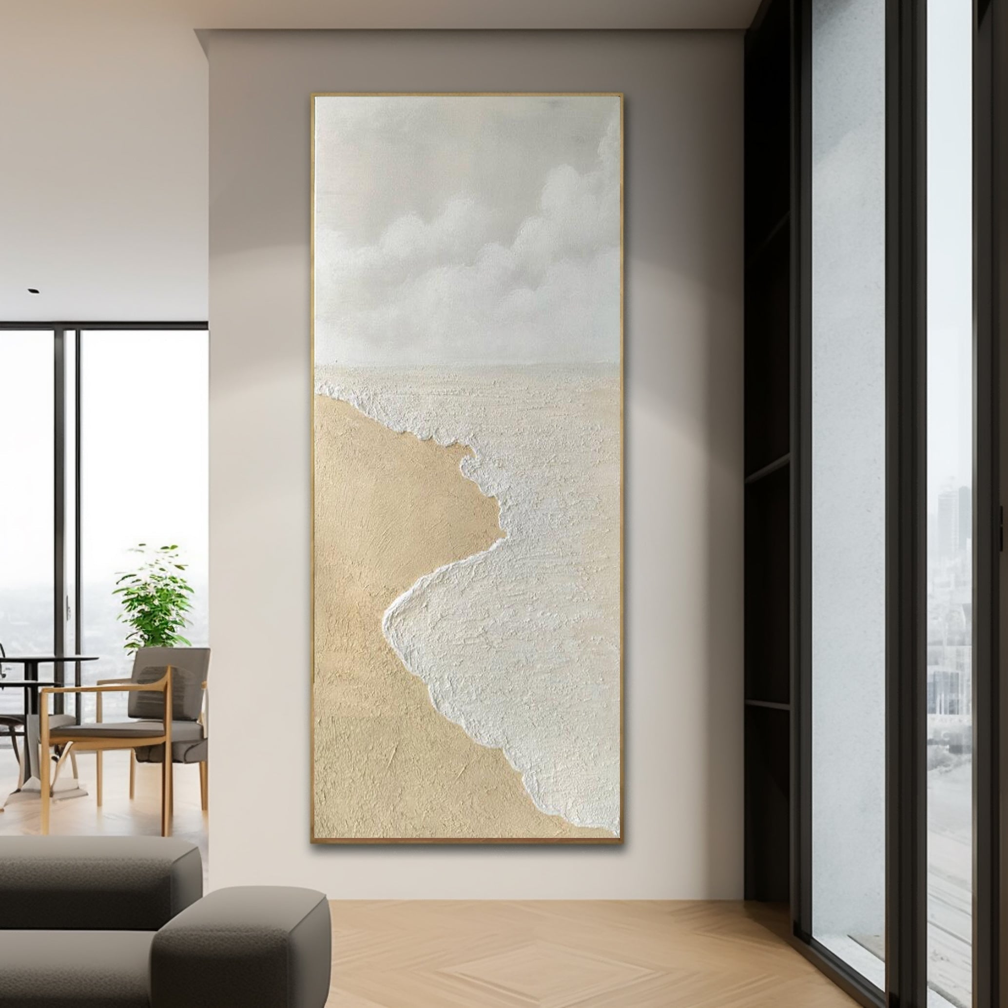 Oceane Art en Yeso Pintura Arte Mural con Textura - Letslighting