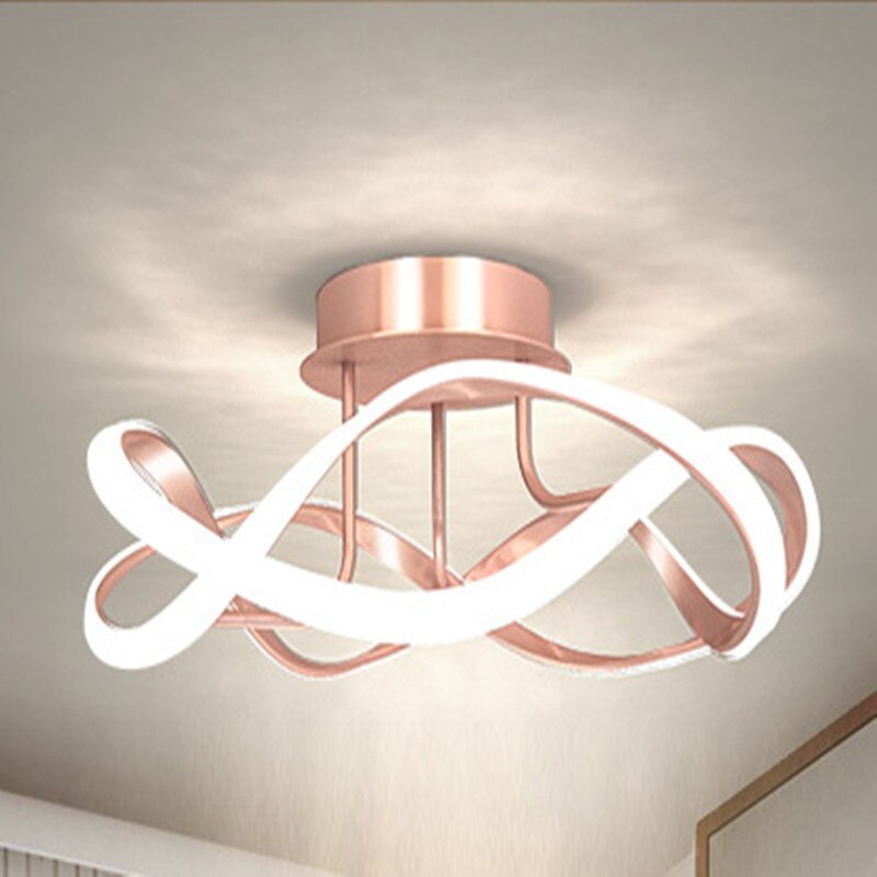 Arisha Decorativa Geométrica Acrílico/Metal LED Lámpara de Techo Negra/Rosa/Azul/Dorada