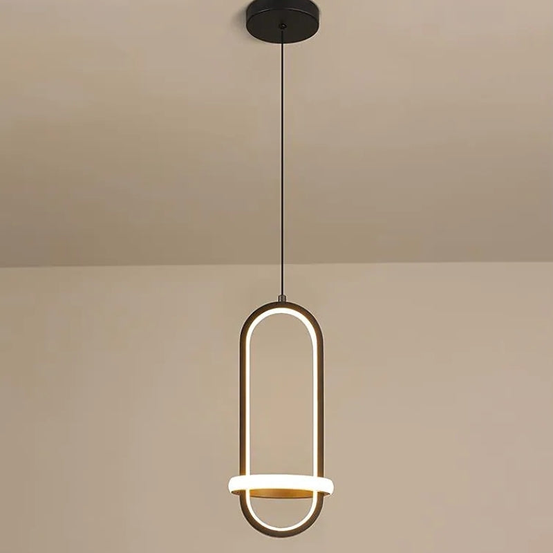 Arisha Moderna Minimalista Metal Lámparas Colgante Negra/Ora