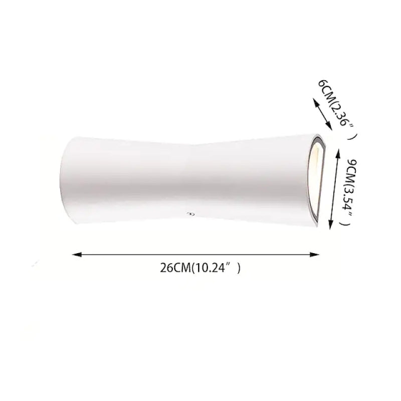 Ray Doble Foco Metal/Acrílico Aplique de Pared Blanco/Negro