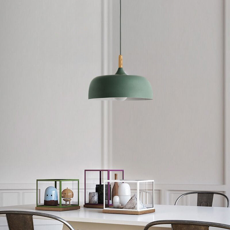 Arisha Lámpara Colgante Moderna Cúpula Metal Macaron Comedor