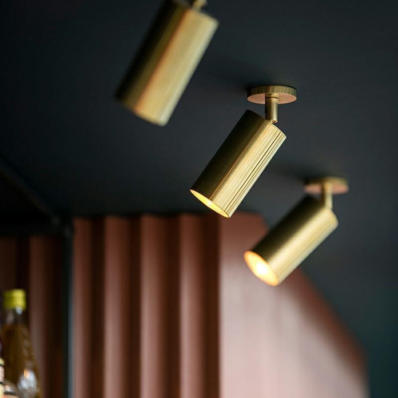 Arisha Moderno Foco Cilíndrico Metal Aplique de Pared Dorado