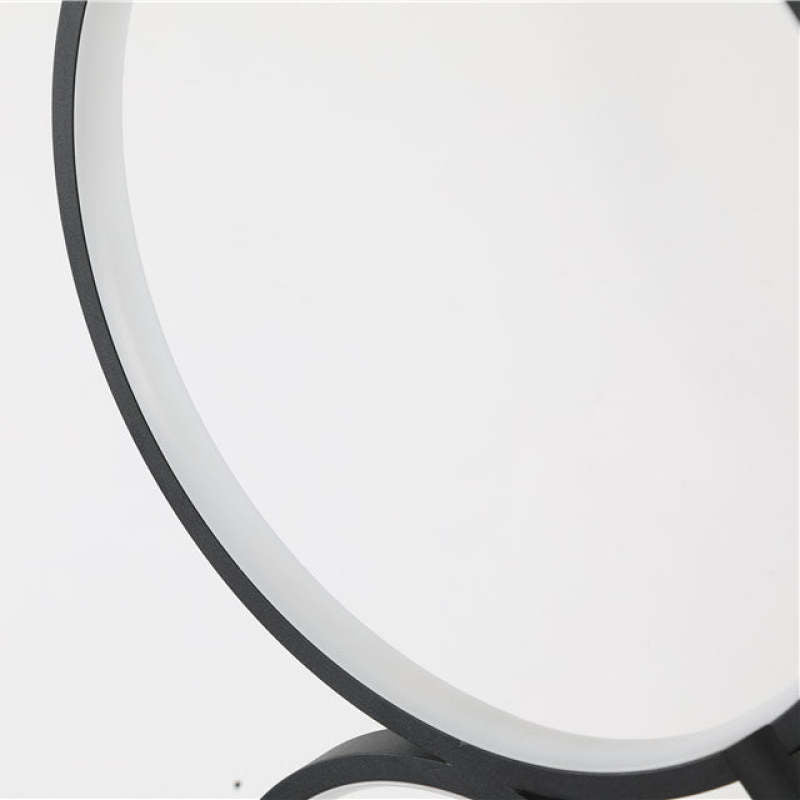 Mira Moderna Geométrico Metal/Silicio LED Lámpara de Pie Negra/Blanca