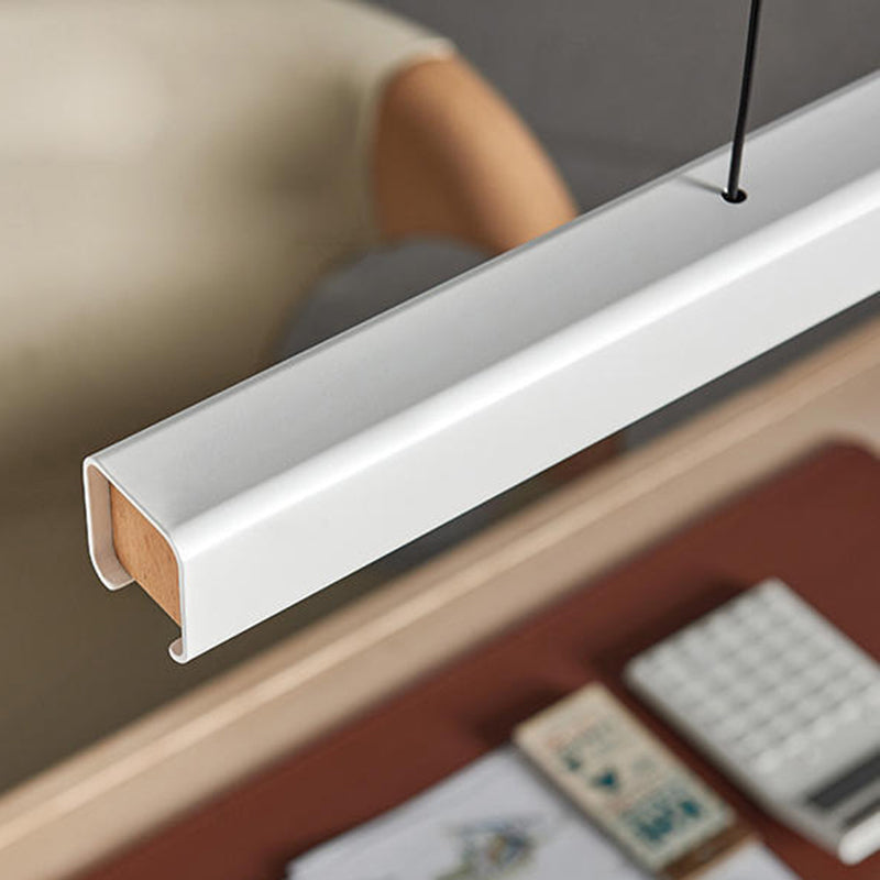 Arisha Minimalista lineal Metal/Madera Lámparas Colgantes Negra/Blanca