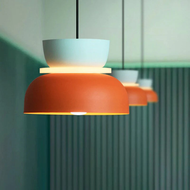 Valentina Moderna Domo LED Metal Lámpara Colgante Multicolor