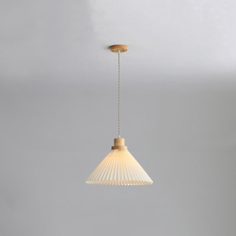 Muto Arte Paraguas Madera/PVC Lámpara Colgante Beige