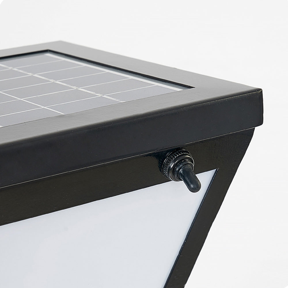 Ray Moderna Cónica Metal Vidrio Solar Lámpara Exterior