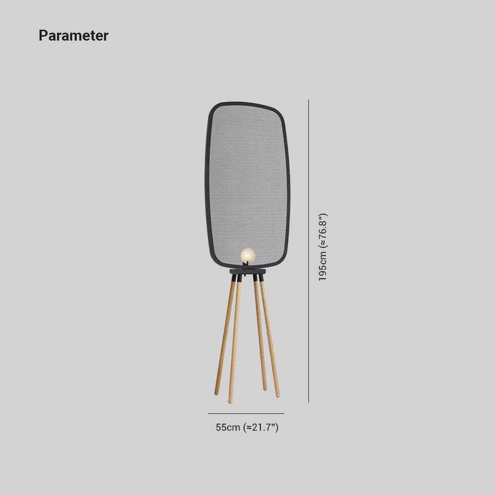 Mira Lámpara de Pie Metal/Madera Moderna Diseño Negra