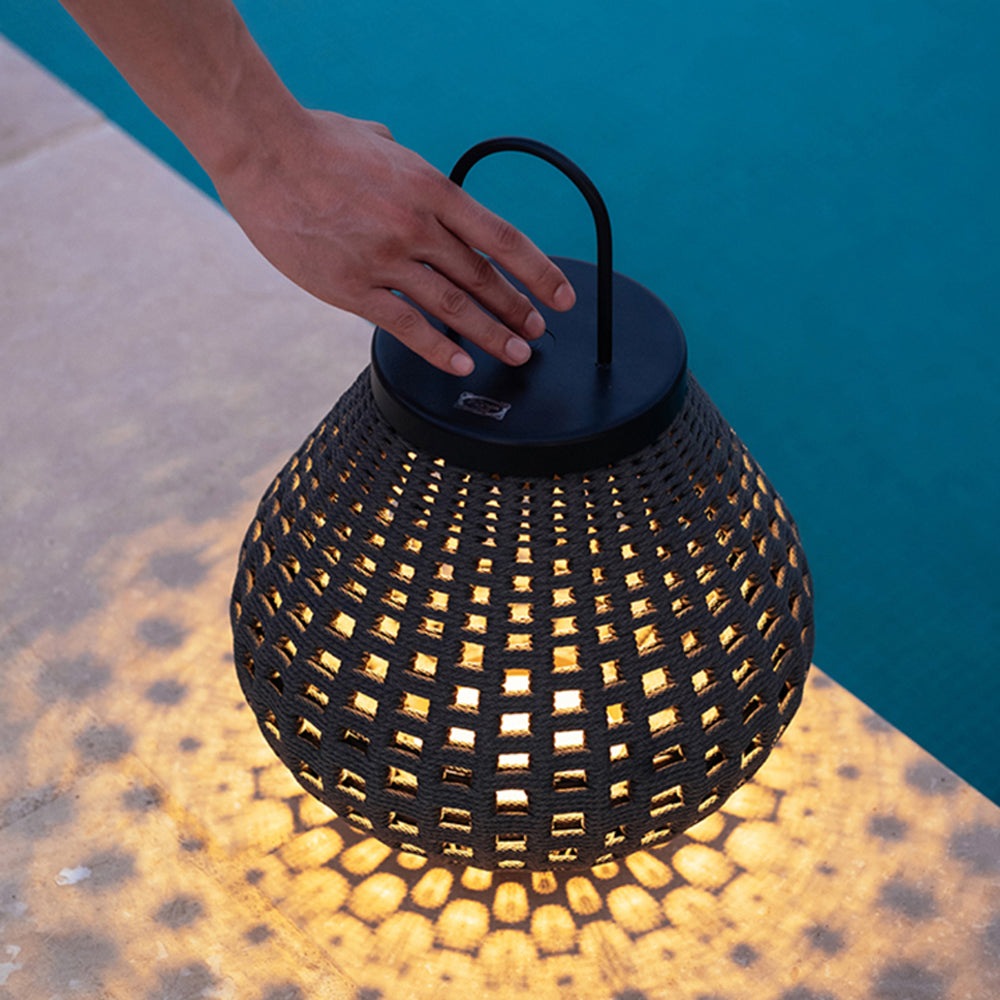 Ray Retro Lámpara de Pie Exterior Farol Metal Patio