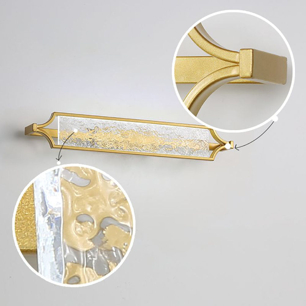Arisha Moderno Diseño Lineal Metal/Acrílico Aplique de Pared Blanco/Dorado