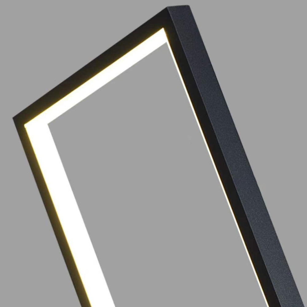 Mira Moderna Minimalista Lineal Metal Lámpara de Pie Negra