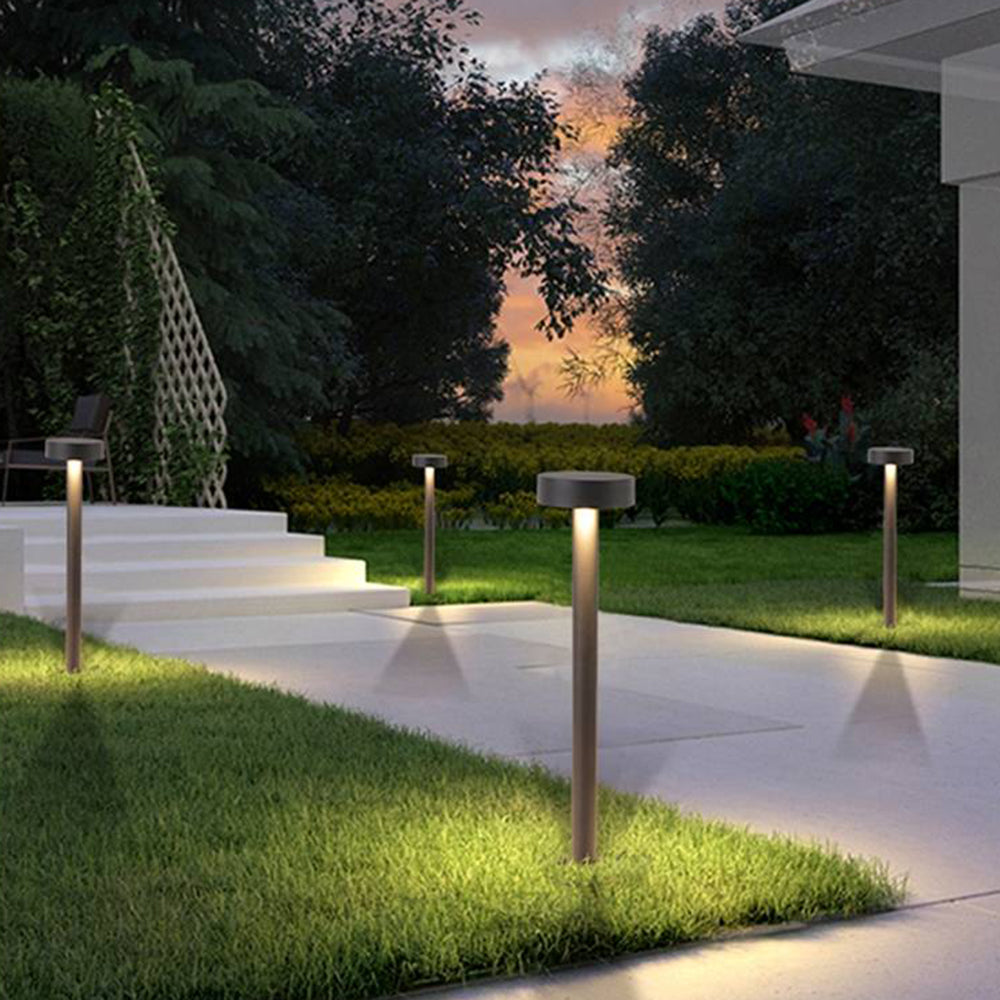 Ray Moderna Lámpara de Pie Exterior Metal Vidrio Patio