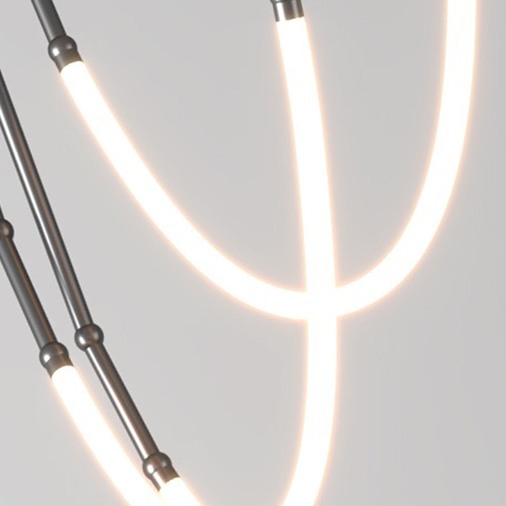 Arisha Moderna Minimalista Silicona/Metal Lámpara Colgante Negra