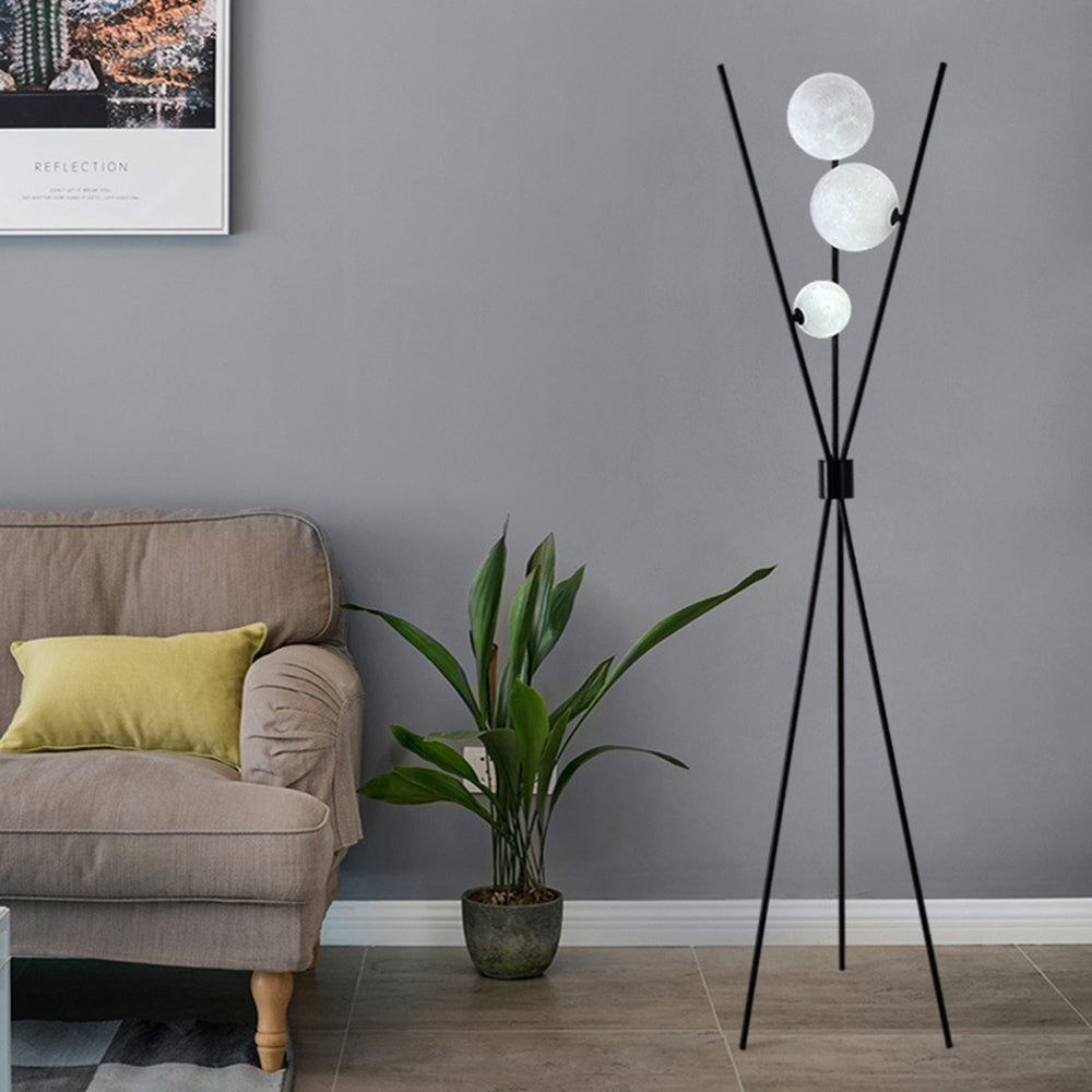 Mira Moderna Minimalista Metal Lámpara de Pie Negra