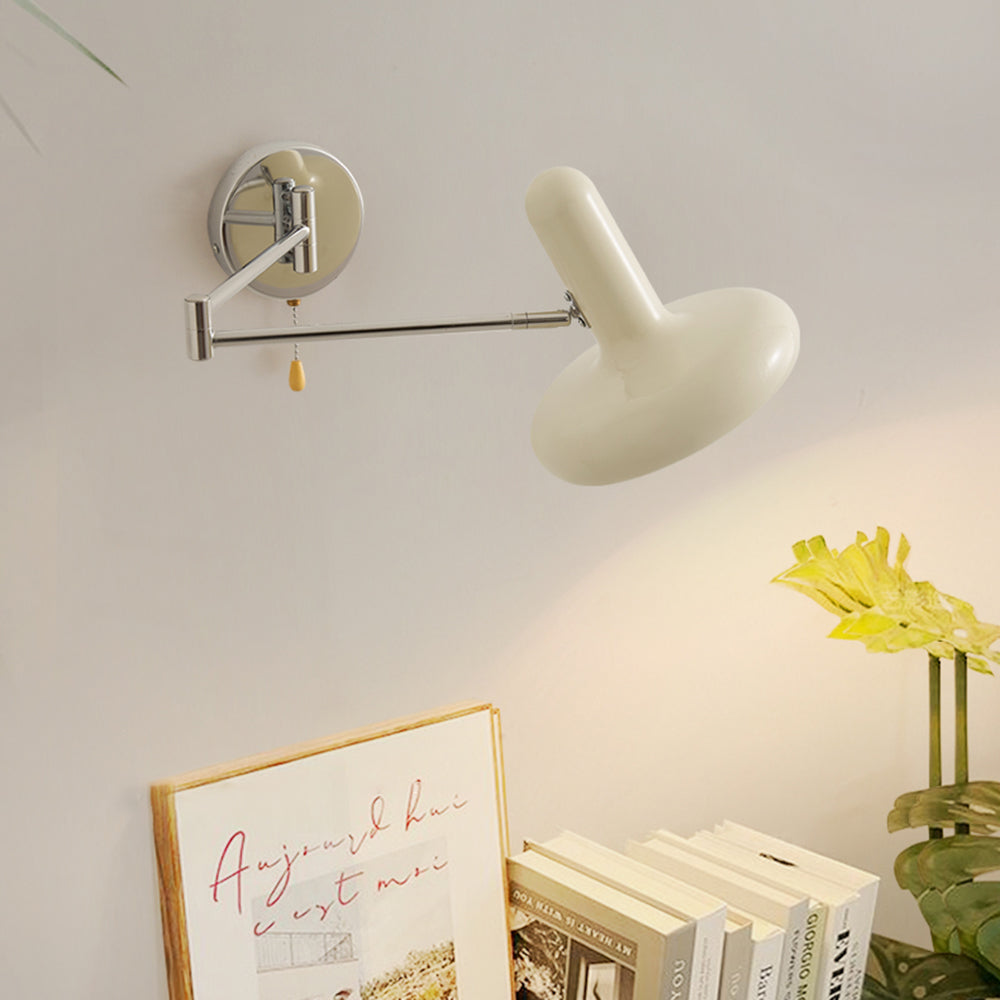 Arisha Nórdico Bauhaus Plegable Metal LED Aplique de Pared Blanco