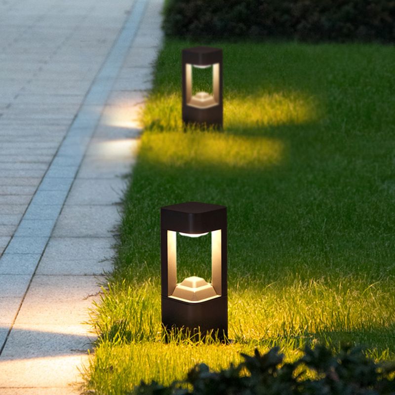 Ray Moderno Lámpara Exterior Cuboide Metal Acrílico Patio