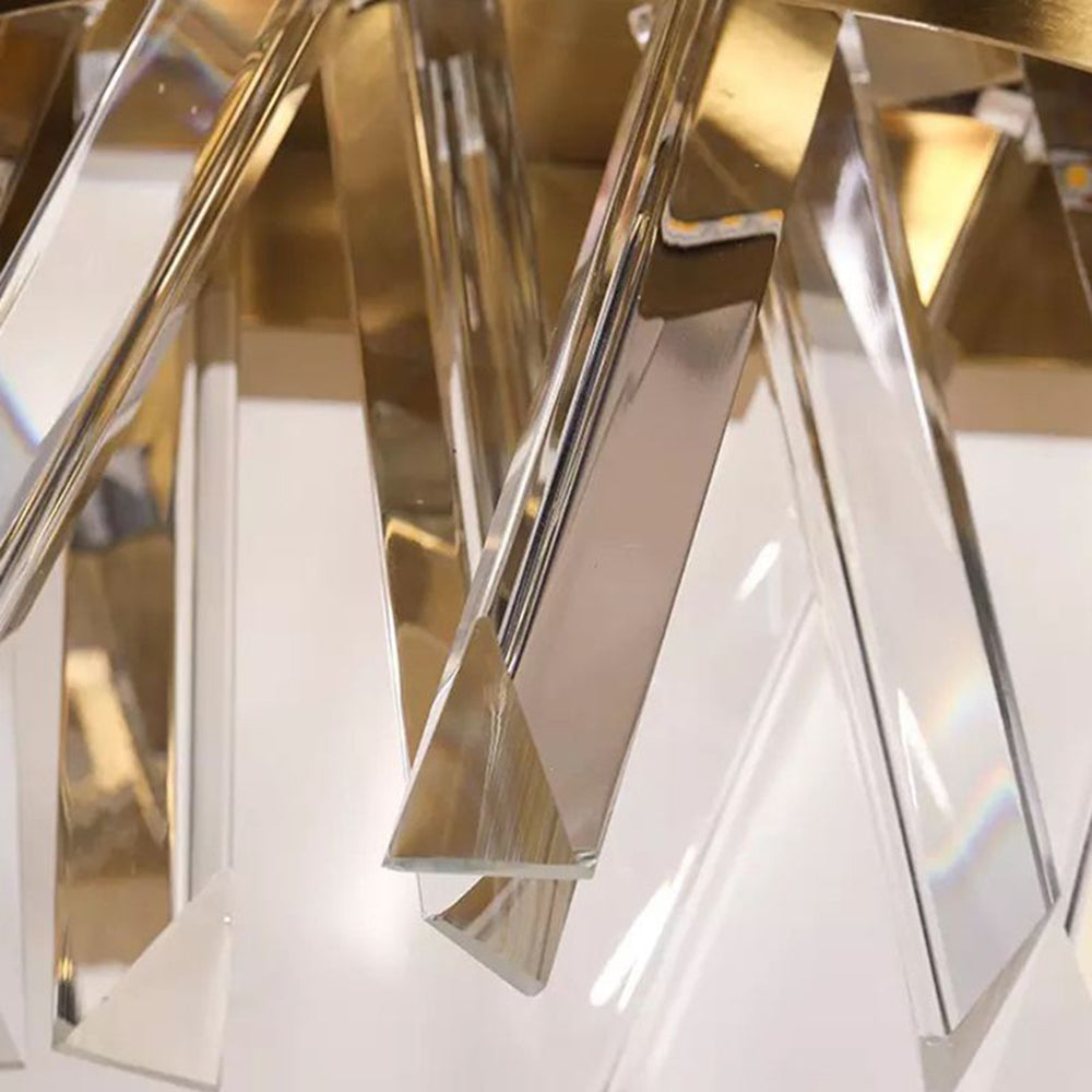 Kristy Lujo Decorativo Metal/Cristal LED Aplique de Pared Dorado