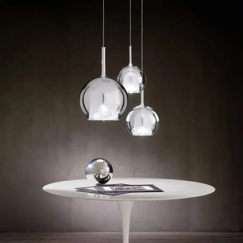 Valentina Moderno Esfera LED Lámpara Colgante Vidrio Comedor