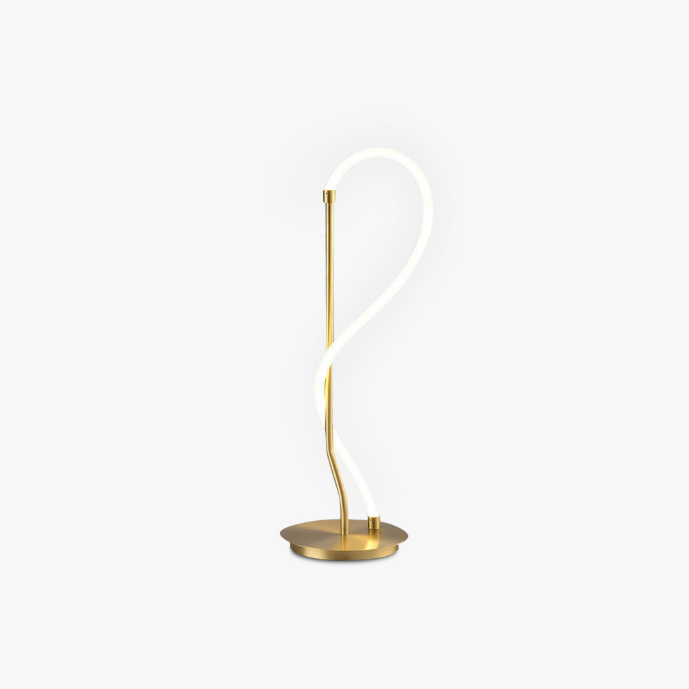 Mira Moderna Lineal Metal/Sílice Lámpara de Pie/Mesa Dorada