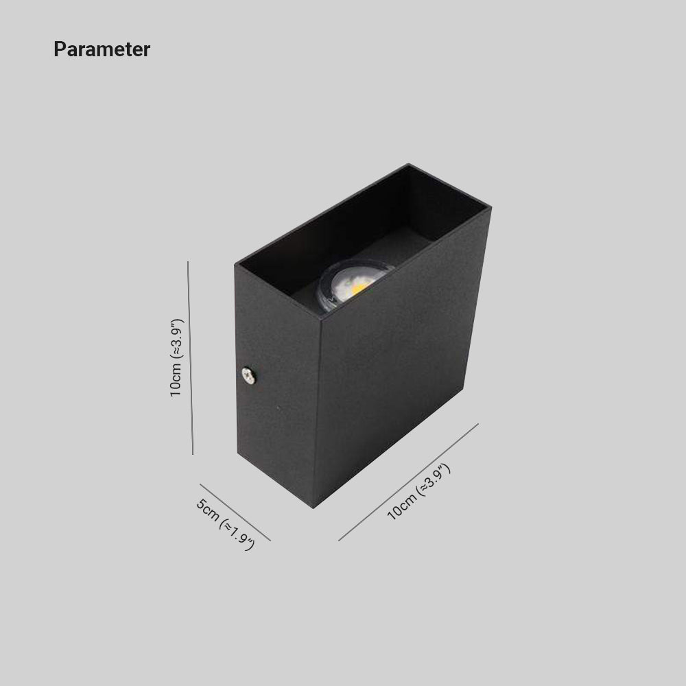 Ray Moderno Doble Foco Metal Aplique de Pared Exterior Negro/Blanco