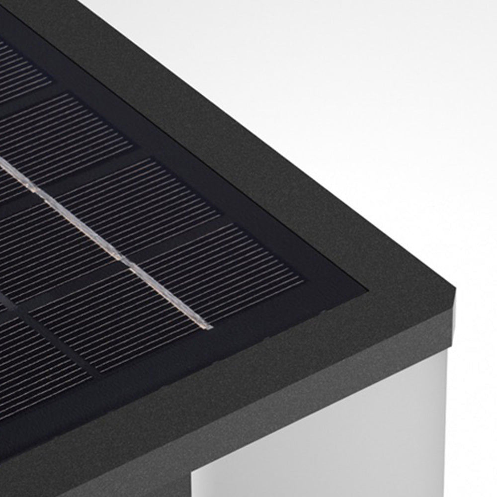 Ray Moderna Cuadrada Solor Metal Lámpara Exterior Patio Balcón